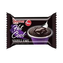 درنا کیک برانی با مغزی کرم کاکائو (هات کول کیک )70 گرم